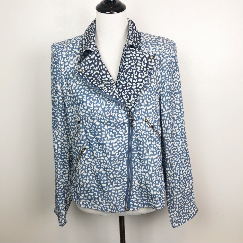 Revolve Line & Dot Asymmetrical ZIP Bomber